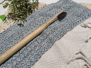 Simple Toothbrush I Modern Rounded Handle I Bamboo Charcoal Bristles