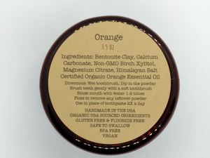 Simply Sooney Remineralizing Organic Vegan Fluoride Free Mineral Tooth Powder Safe for All Orange Formula FREE SHIPPING