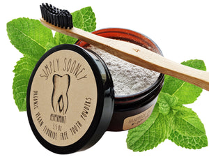 Simply Sooney Remineralizing Organic Vegan Fluoride Free Mineral Tooth Powder Peppermint Flavor FREE SHIPPING