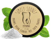 Load image into Gallery viewer, Simply Sooney Remineralizing Organic Vegan Fluoride Free Mineral Tooth Powder Peppermint Flavor FREE SHIPPING
