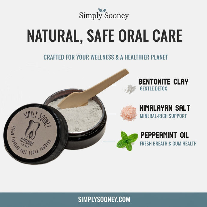 Vegan Mineral Tooth Powder I Organic Ingredients I Fluoride Free I  1.5oz