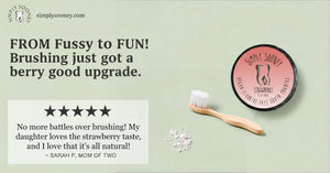New Strawberry Organically Flavored Mineral Powdered Toothpaste