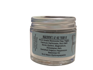 Glass Jar Nano-Hydroxyapatite Organic Vegan Fluoride Free Remineralizing Tooth Powder