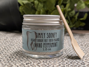 Glass Jar Nano-Hydroxyapatite Organic Vegan Fluoride Free Remineralizing Tooth Powder
