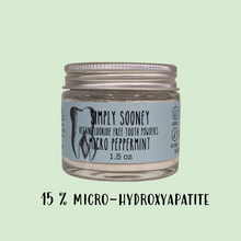 Load image into Gallery viewer, Glass Jar %15 Micro-Hydroxyapatite Vegan Fluoride Free Remineralizing Tooth Powder