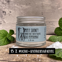 Load image into Gallery viewer, Glass Jar %15 Micro-Hydroxyapatite Vegan Fluoride Free Remineralizing Tooth Powder