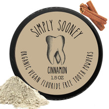 Load image into Gallery viewer, Simply Sooney Cinnamon Remineralizing Mineral Tooth Powder I Organic Ingredients I Brighter Smile I Healthier Teeth and Gums