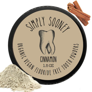 Simply Sooney Cinnamon Remineralizing Mineral Tooth Powder I Organic Ingredients I Brighter Smile I Healthier Teeth and Gums