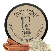 Load image into Gallery viewer, Simply Sooney Cinnamon Remineralizing Mineral Tooth Powder I Organic Ingredients I Brighter Smile I Healthier Teeth and Gums