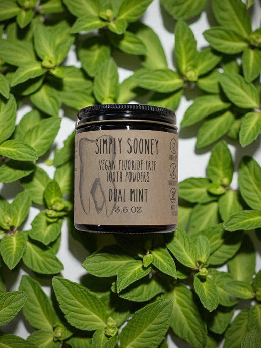 Glass Jar Vegan Fluoride Free Remineralizing Tooth Powder Organic Ingredients