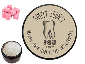 New Bubblegum Naturally Flavored Mineral Powdered Toothpaste