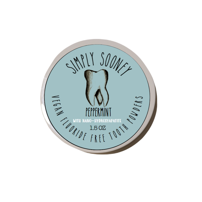 Nano-hydroxyapatite Remineralizing Vegan Fluoride Free Mineral Tooth Powder 1.5oz Organic Ingredients