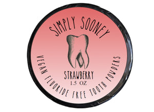 New Strawberry Organically Flavored Mineral Powdered Toothpaste