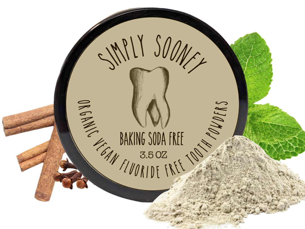 VALUE SIZE 6 MONTH SUPPLY Organic Vegan Fluoride Free Tooth Powder Baking Soda Free Formula FREE SHIPPING